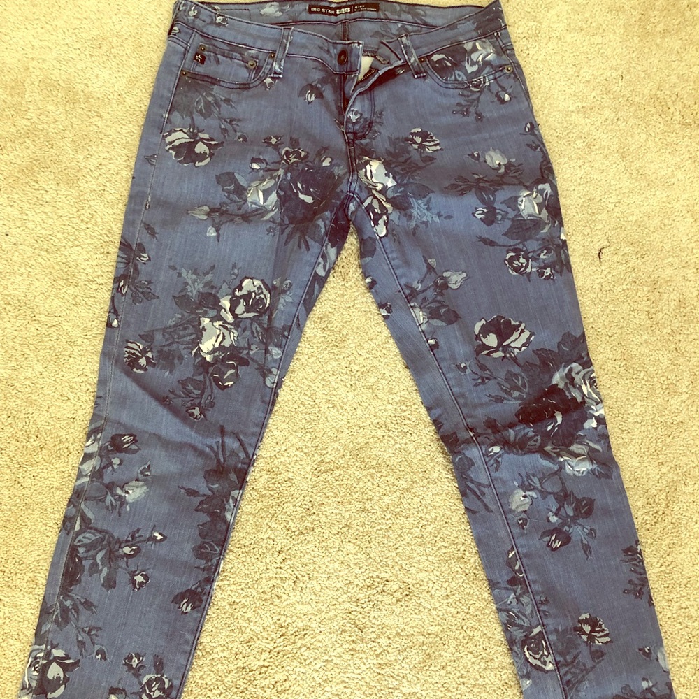 Big Star Floral Skinny Jeans